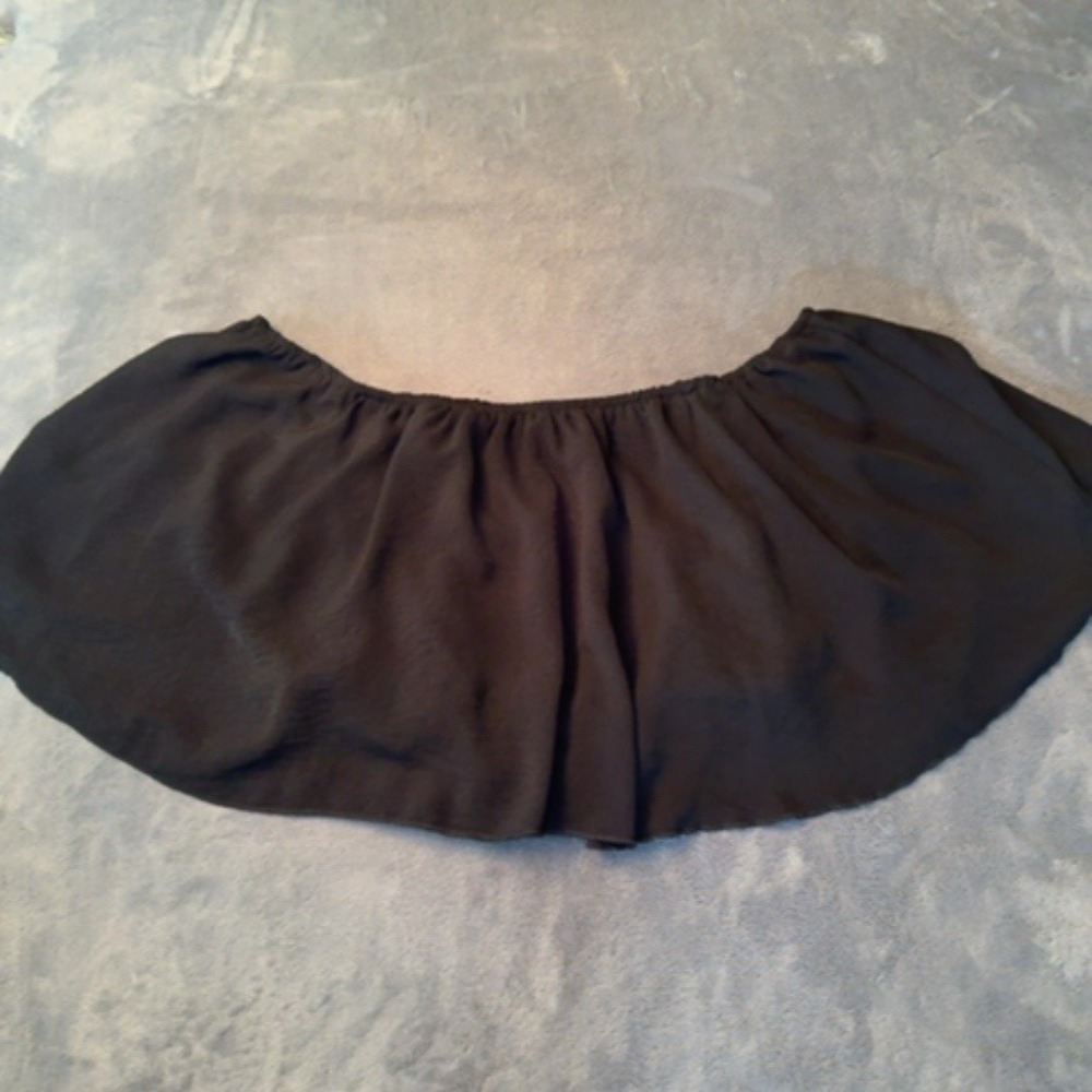 SHEIN Curve Top Women 2XL Black Off Shoulder Ruffle Casual Bohemian